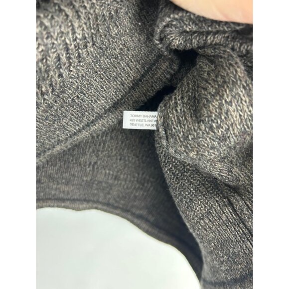 Tommy Bahama Men's XL Sweater Brown 1/4 Zip Mock Neck Pullover - Picture 13 of 16